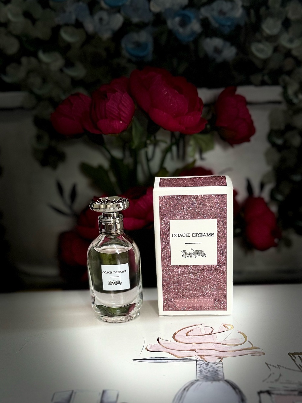 Coach Dreams Eau de Parfum - Pink Glitter Box & Clear Bottle